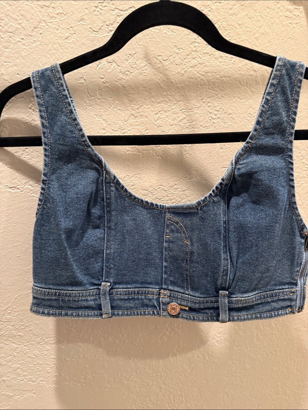 wild fable blue Denim Crop Tank